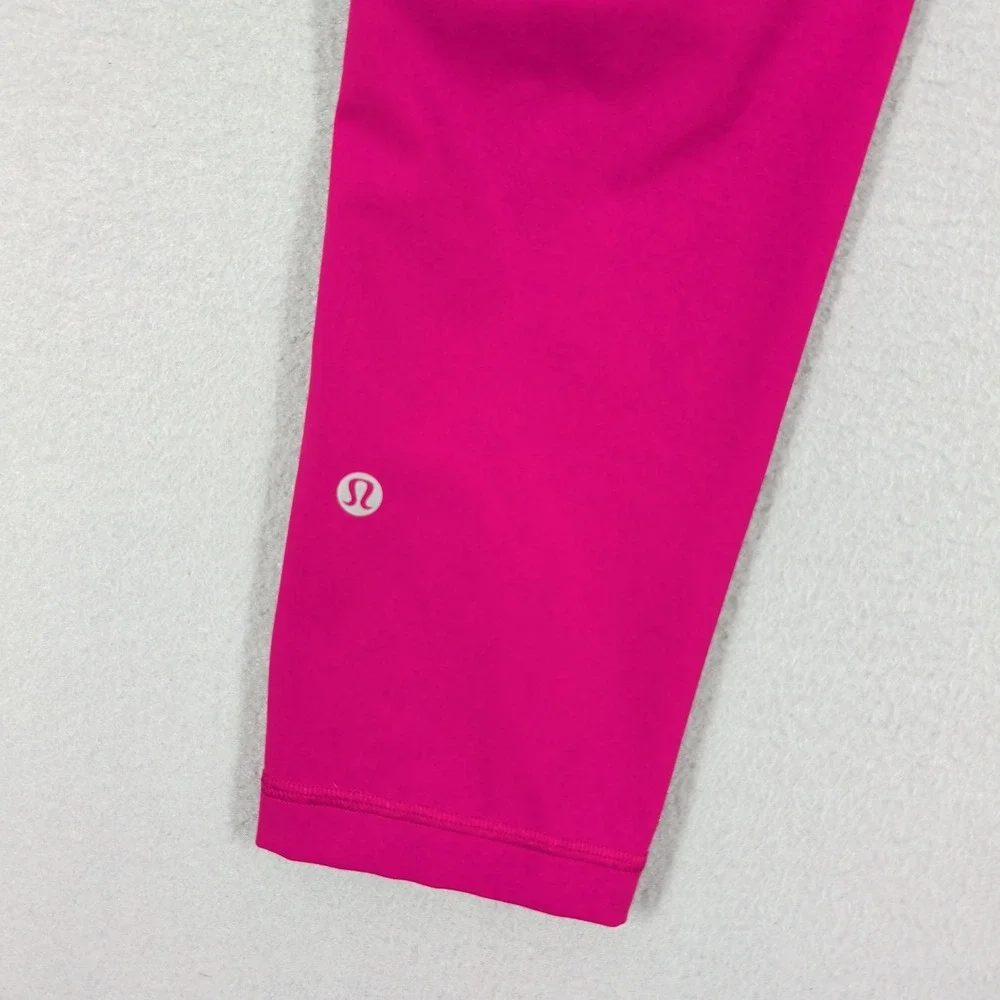 Lululemon Leggings Women 8‎ Pink Speed Up Crop Yoga Running Athletic Activewear